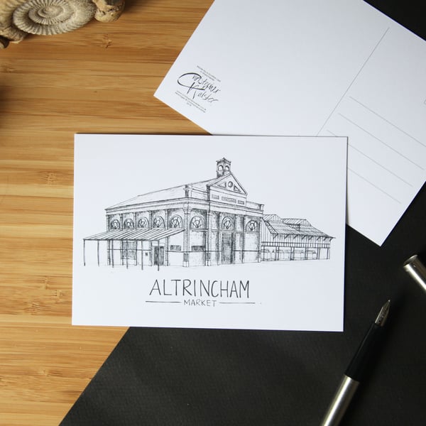 Altrincham Market Postcard