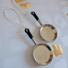 PanYouHandleThis (Small Frying Pan Option) Quirky Miniature Pan Earrings 