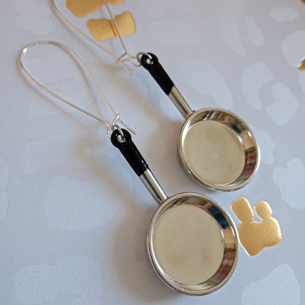 PanYouHandleThis (Small Frying Pan Option) Quirky Miniature Pan Earrings 