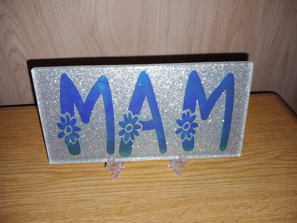 Mam Glitter Subway Tile on a Stand Mother's Day Mum Gift Home Decor 