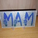 Mam Glitter Subway Tile on a Stand Mother's Day Gift Decor 