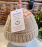 Designer Hand Knitted Cable Knottet Beanie Hat  0 - 3 months size - Image 1