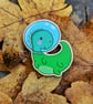 Dinosaur pin, Dinosaur Christmas gift, Astronaut pin, Space pin, Trex gift - Image 2