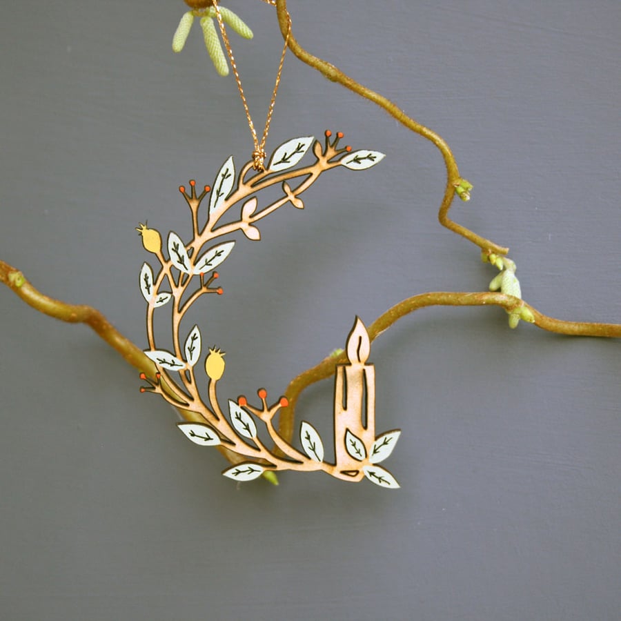 Candle garland decoration