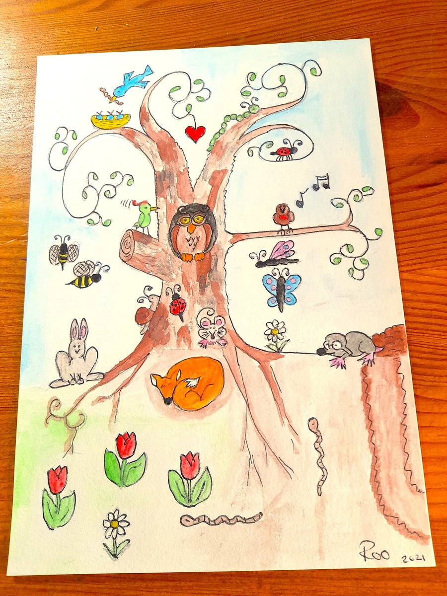 Magic Tree, pen and watercolour.  A5