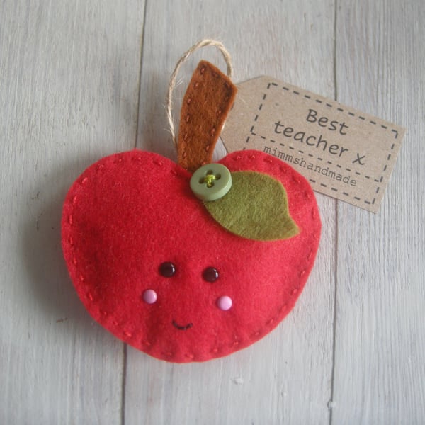 Teacher gift - apple decoration can be personalised