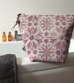 Hand Printed Linen Wash Bag, Toiletry Bag, Accessory Bag - Image 1