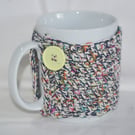 Crochet Mug Cosy Mug Wrap Mug Hug Multicoloured 100% Cotton Hygge OOAK Ver. 32