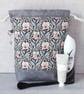 Project bag, drawstring bag, floral, Liberty - Image 6