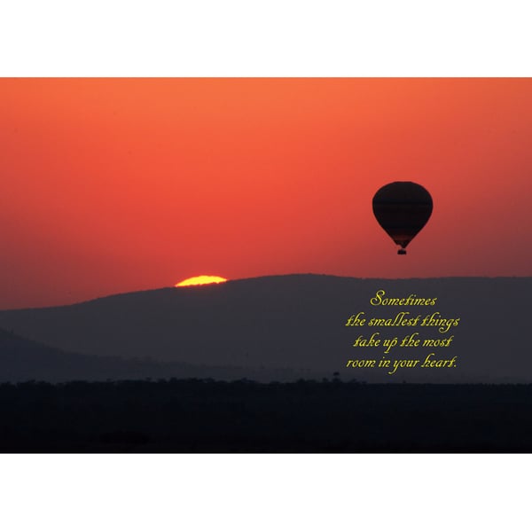 HOT AIR BALLOON SUNSET POSTER - 2