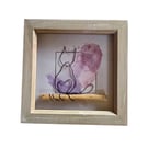 Handcrafted wire sitting cat art