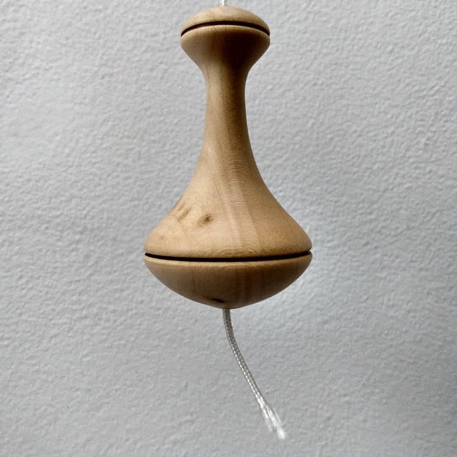 Wooden lightpull hanging decoration or for blinds from Sycamore