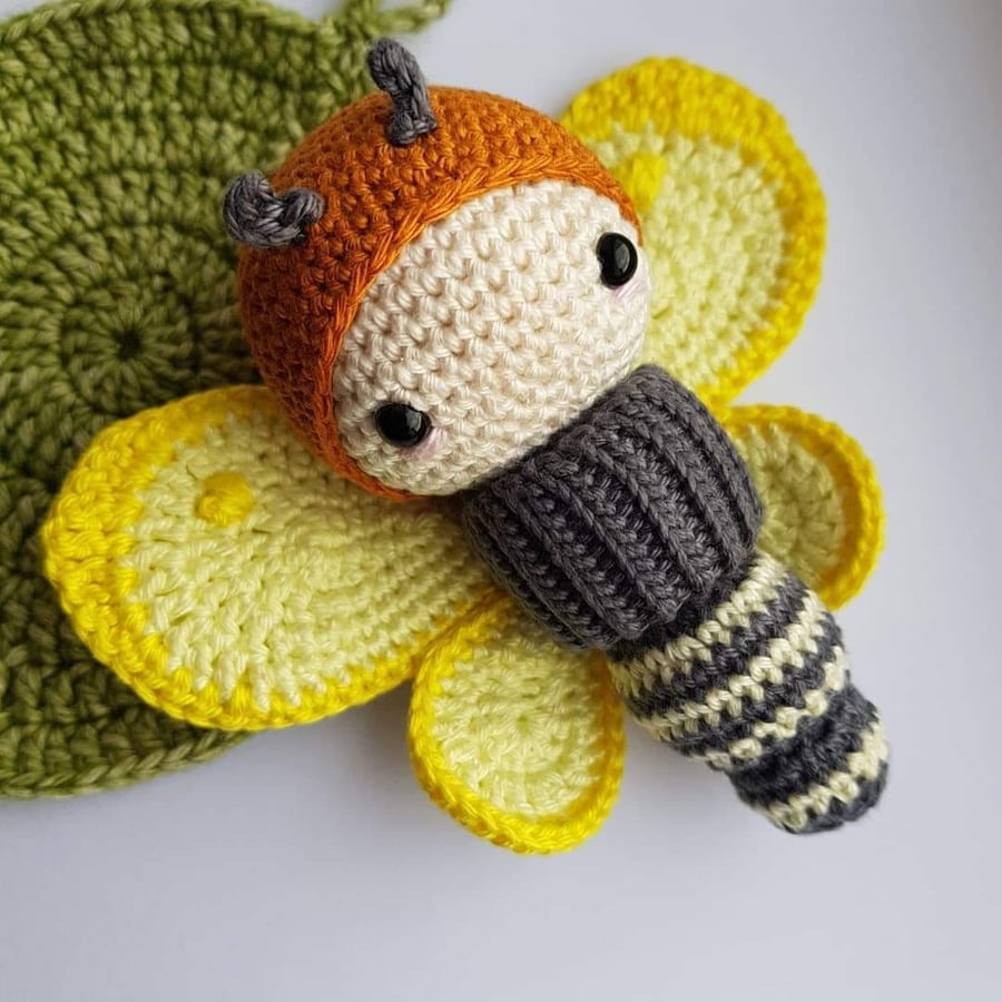 Crochet Butterfly Life Cycle Play Set – Handmade Montessori Set