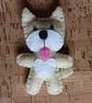 Dog Cream & White Felt Brooch - Image 1