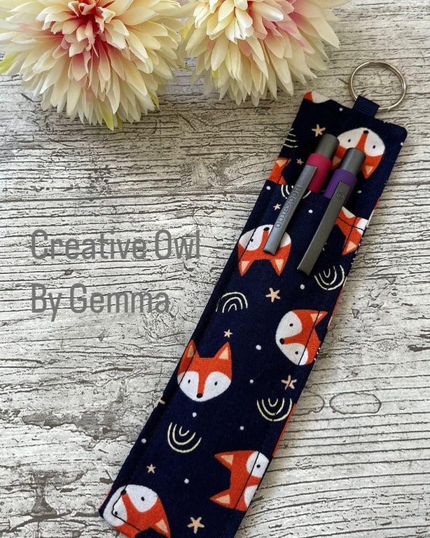 Fox Print Lanyard Pen Holder Teacher Pen Holder Nurse Pen Holder Hands Free Pen 