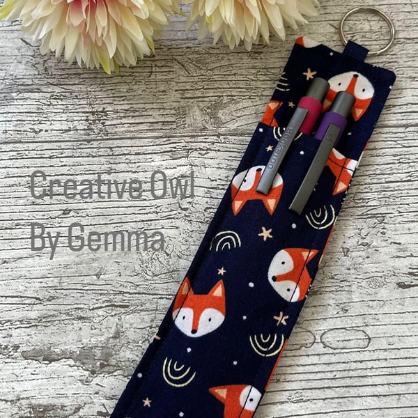 Fox Print Lanyard Pen Holder Teacher Pen Holder Nurse Pen Holder Hands Free Pen 