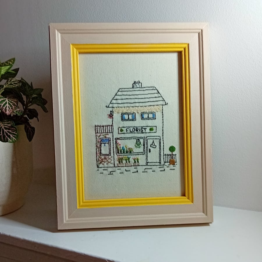 Hand Embroidered Framed Picture
