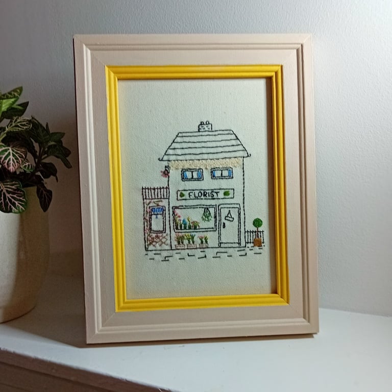 Hand Embroidered Framed Picture