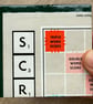 Vintage Scrabble Board Coasters (Top Left) - Upcycled from Real Board