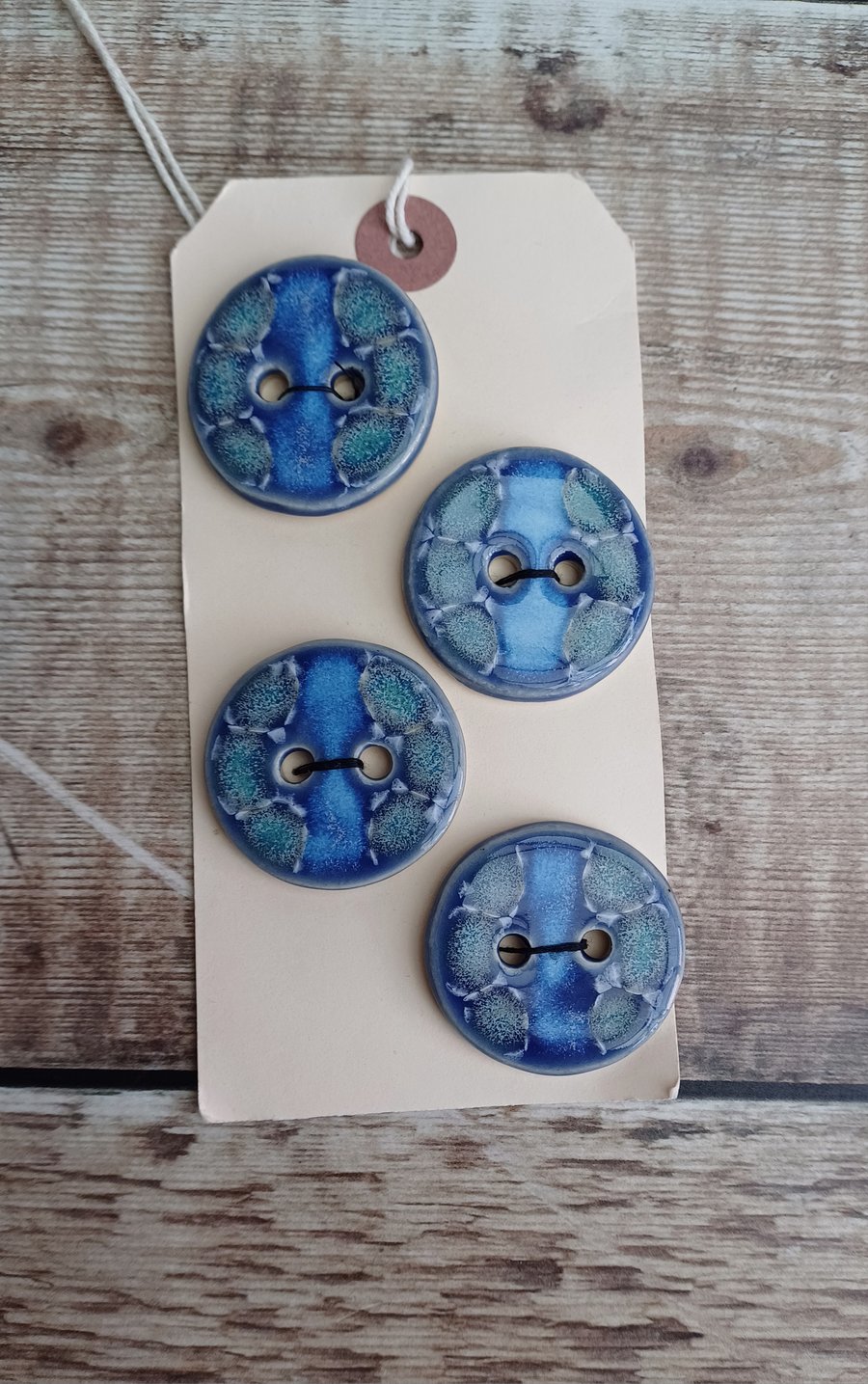 Set of 4 Handmade Pottery buttons