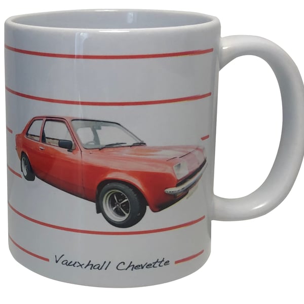 Vauxhall Chevette 1980 - 11oz Ceramic Mug - Plain or Stripe Design