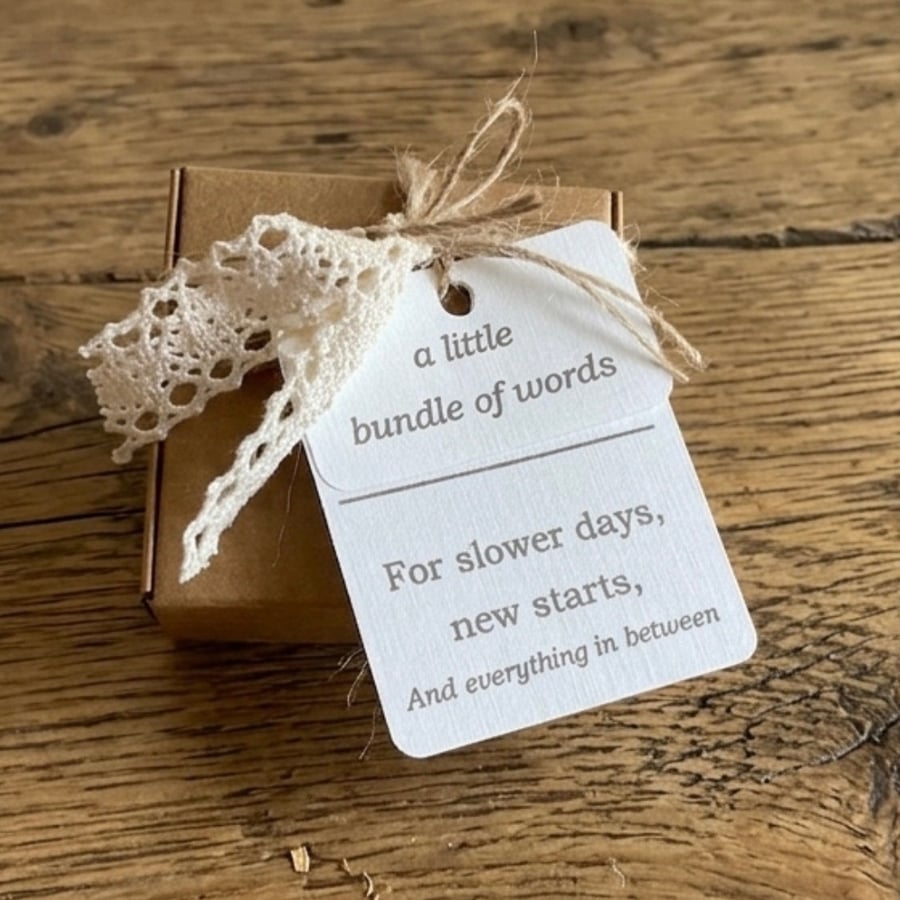 Mini Keepsake Cards Gift Box. Gentle Reminder Cards. Handmade Affirmation Set 