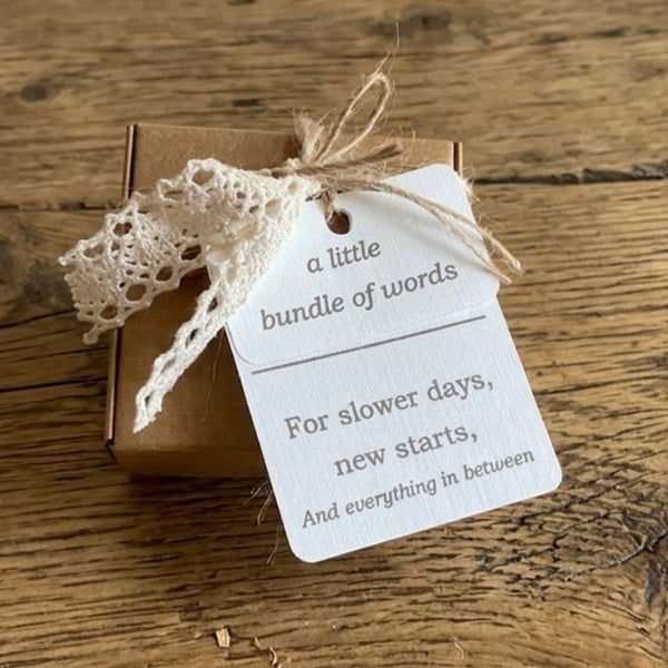 Mini Keepsake Cards Gift Box. Gentle Reminder Cards. Handmade Affirmation Set 