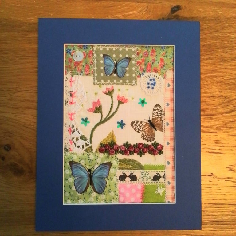 Textile picture inspired by journaling