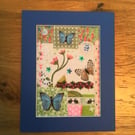 Textile picture inspired by journaling