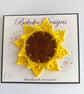 Sunflower brooch with micro crochet - Image 5
