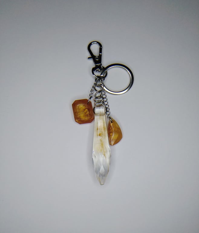 resin faux crystal bag charm