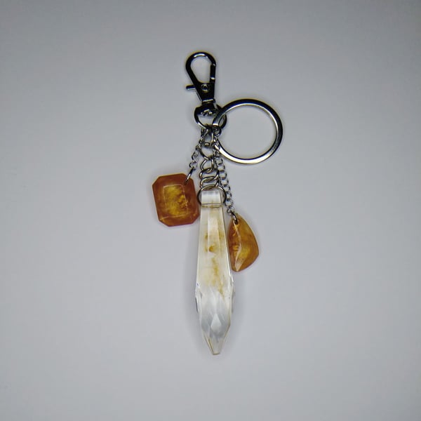 resin faux crystal bag charm