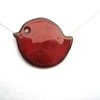 LITTLE RED BIRD ENAMELLED NECKLACE