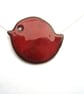 LITTLE RED BIRD ENAMELLED NECKLACE - Image 1