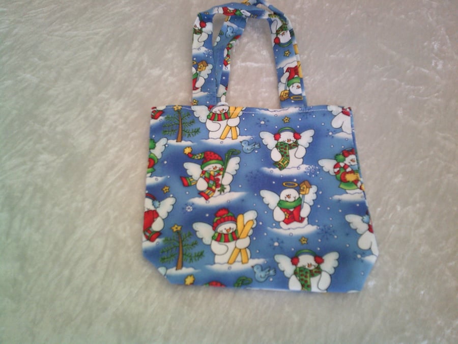 Snowmen Angels Small Gift Bag