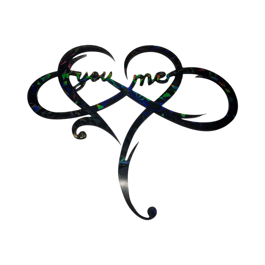 Handmade Resin Wall Art - "You and Me" Heart Design - Romantic Gift