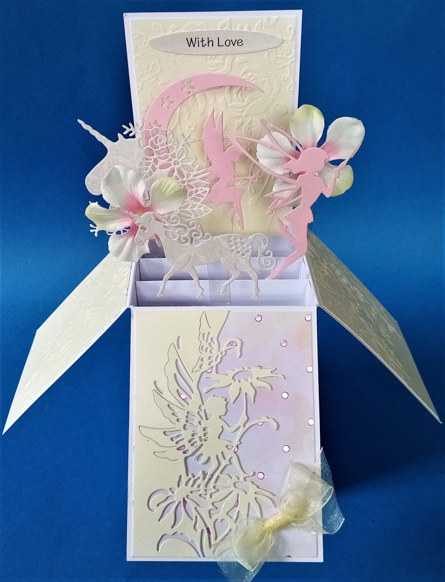 Ladies Birthday Card with Fairies and Unicorns