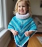 Hand-Crochet Child's Poncho: Nordic Princess Style Cape (Ages 3-4)