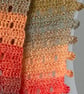 Crocheted Here Comes the Sun Scarf with a Bobble Edging in Autumnal Colours - Image 6