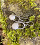 Silver and moonstone small dangle earrings  - Image 3