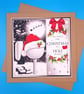 Funny Golf Christmas card, Large, decoupage - Image 1
