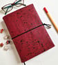Cork Planner or Journal, Deep Red, Vegan, Eco-friendly and Refillable, A5