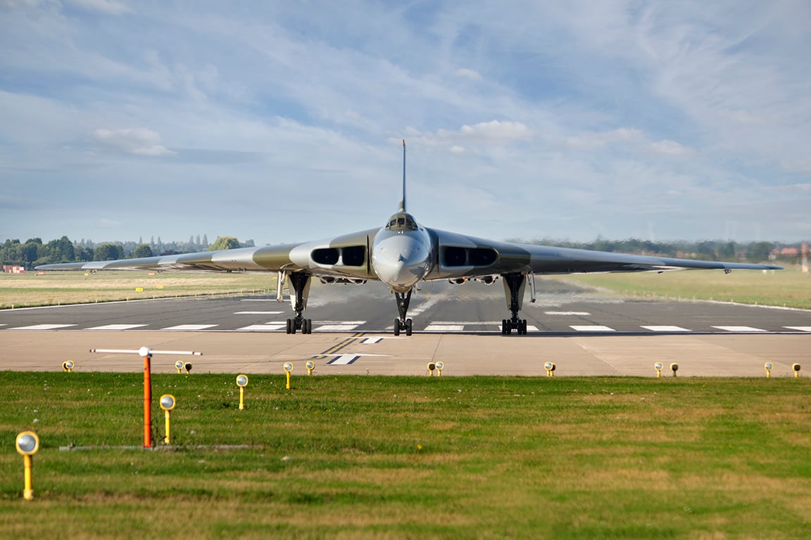 XH558 Vulcan on runway print