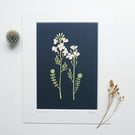 Botanical Papercut - Cuckoo Flower - Original Art