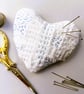 Hand Embroidered Heart Pin Cushion - Image 1