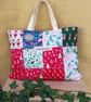 Fabric Christmas tote bag, Christmas gift bag, tote bags  gift bags - Image 3