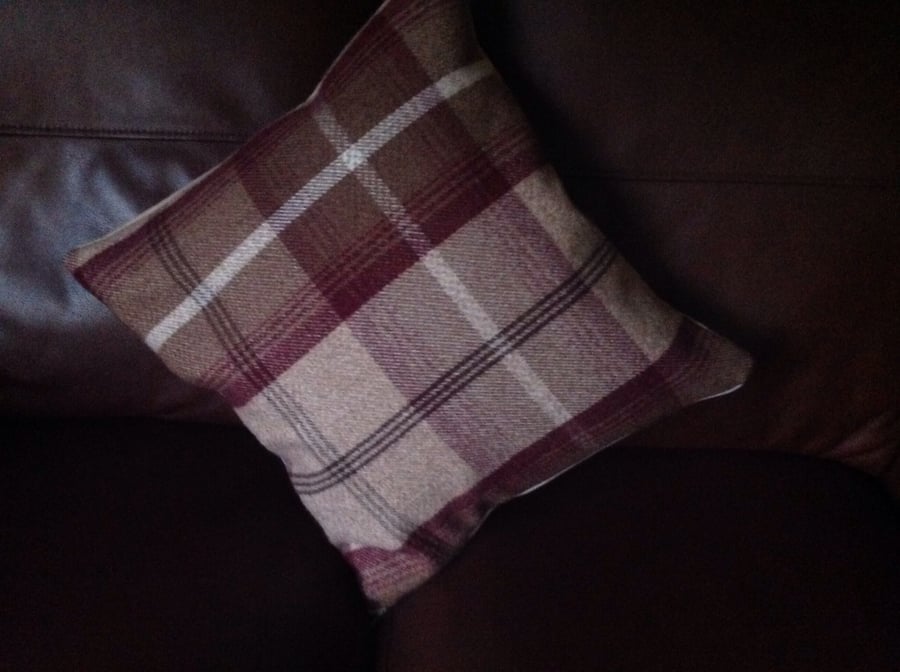 Tweed checked cushions