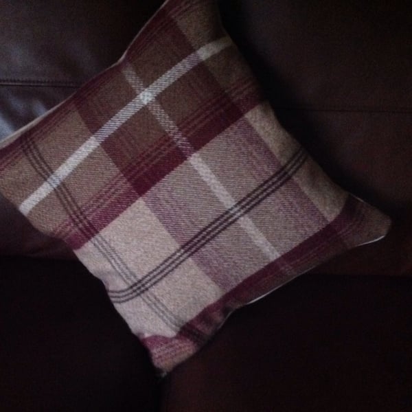 Tweed checked cushions
