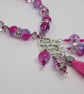 Katie Pink Tassel Necklace - Image 1