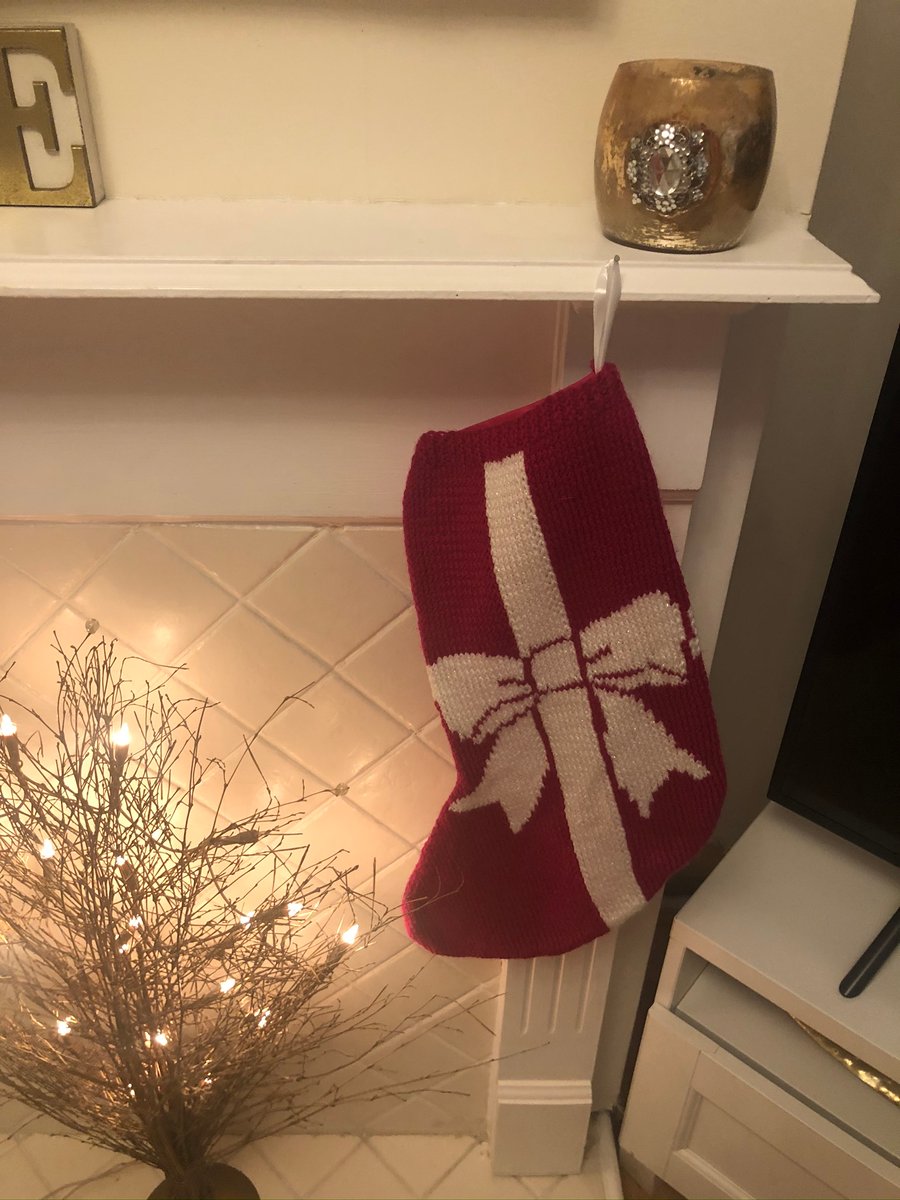 Hand knitted Christmas stockings 